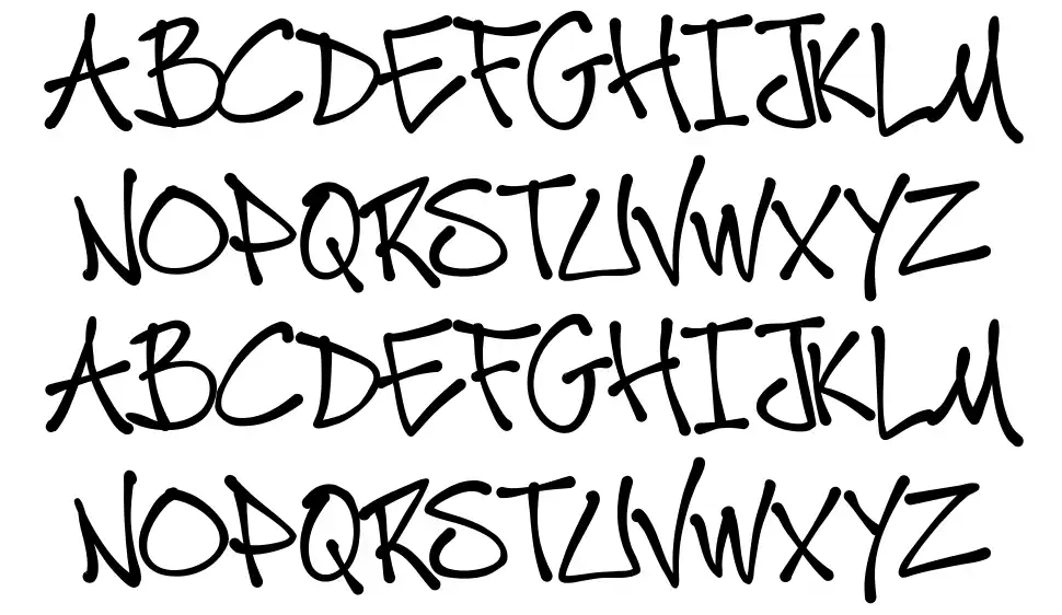 Posca Mad Thrasherzfont specimens