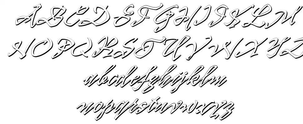 PR8 Shadow Catfont specimens