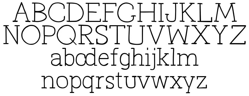 Primitiva Slabfont specimens