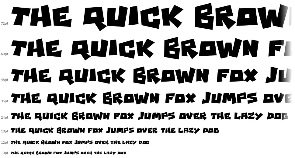 Psycho Robotsfont waterfall