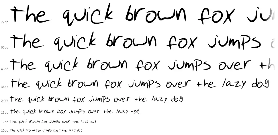 Pudding Scriptfont waterfall