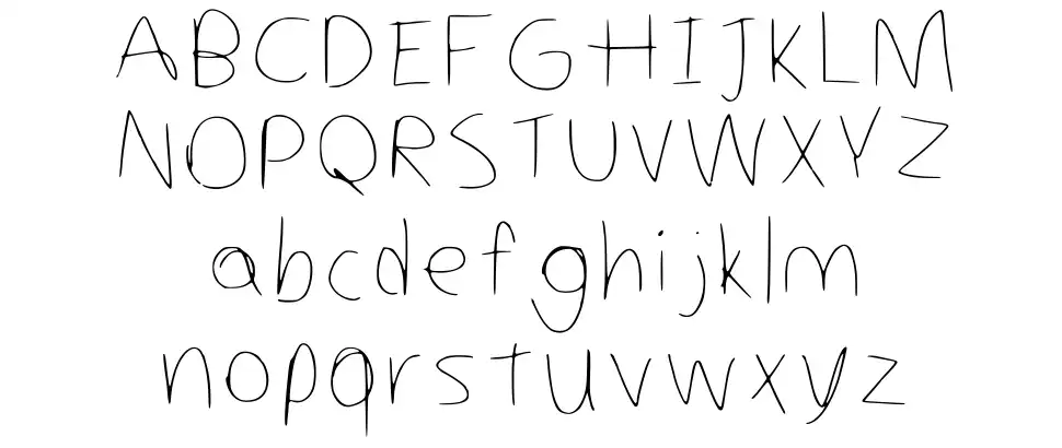 Puggos Messy Handwritingfont specimens