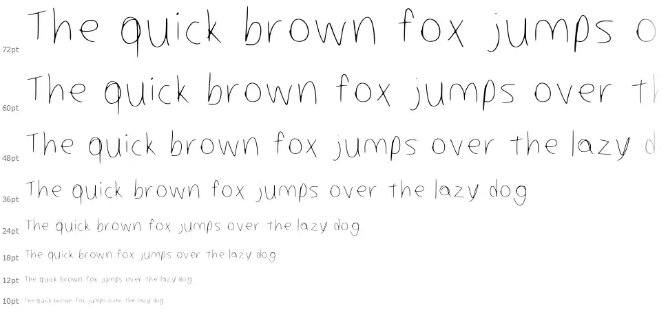 Puggos Messy Handwritingfont waterfall