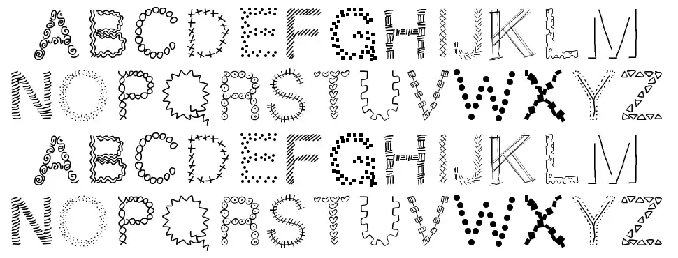 PW Patchworkfont specimens
