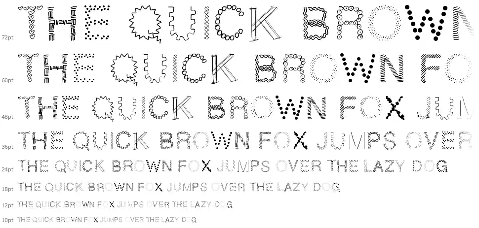 PW Patchworkfont waterfall