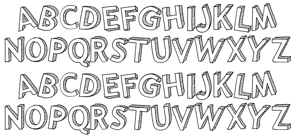 PW Shadedfont specimens