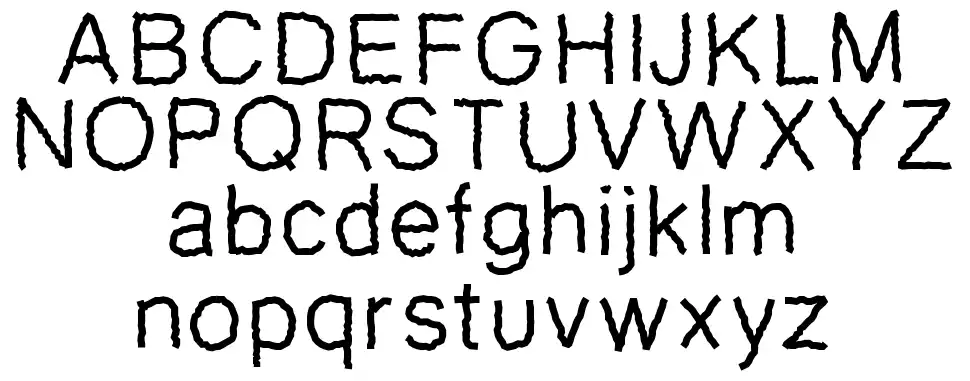 PW Zigzagfont specimens