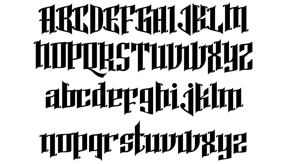 Queenzyfont specimens