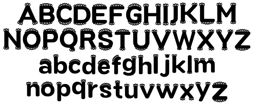 Reenginang Образец Reenginangfont specimens