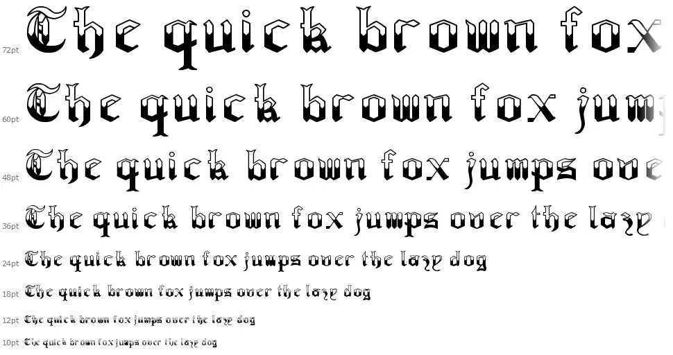 Regothicfont waterfall