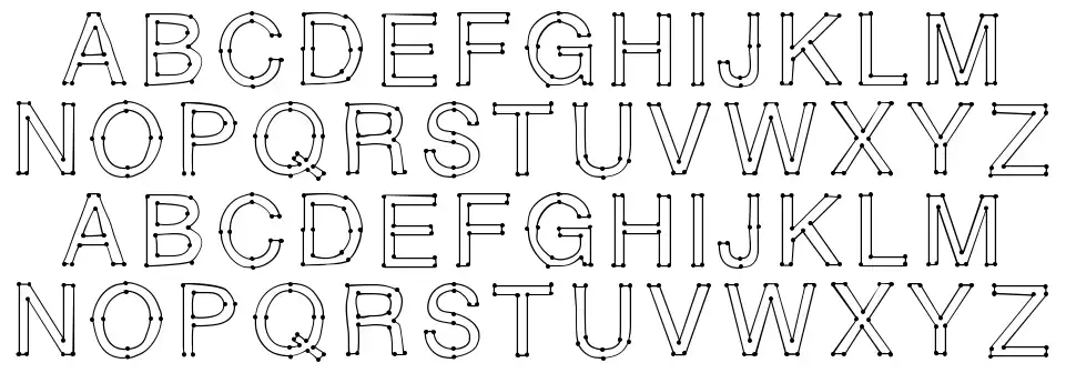 Relier les pointsfont specimens
