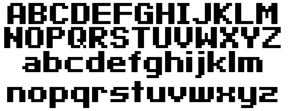 Retro Land Mayhemfont specimens