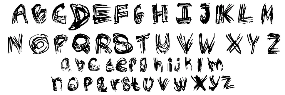 Rough Outlinefont specimens