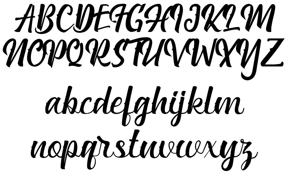 Rumaisha Scriptfont specimens