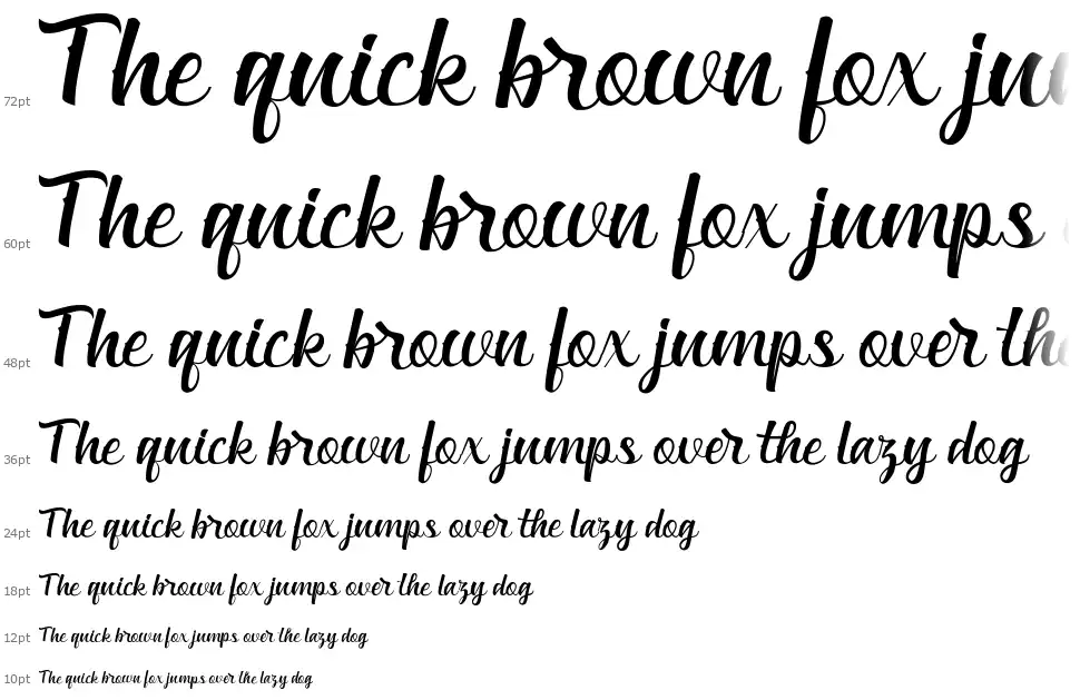 Rumaisha Scriptfont waterfall
