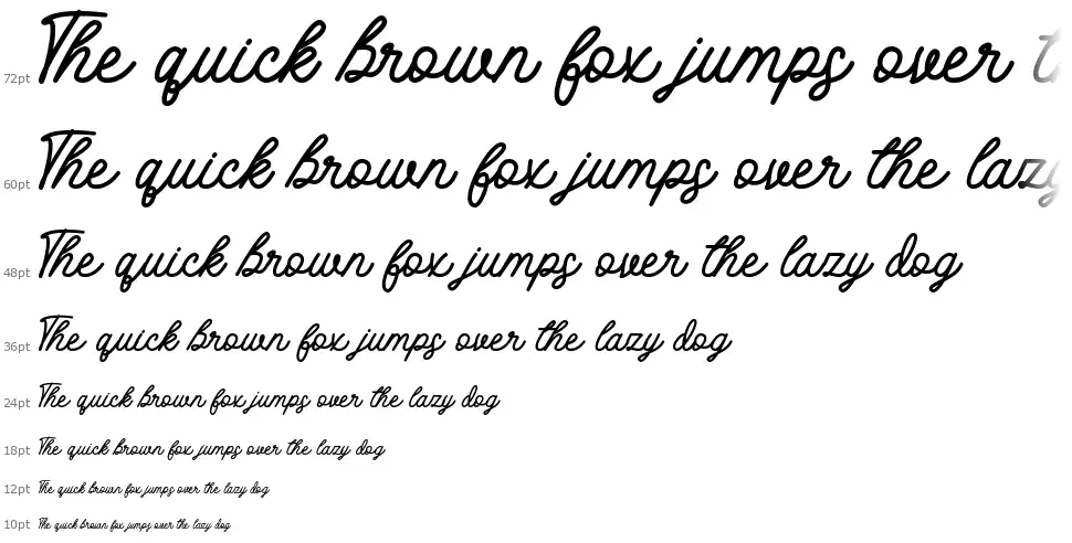 Rush Hourfont waterfall