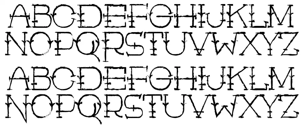 Rustic Manfont specimens