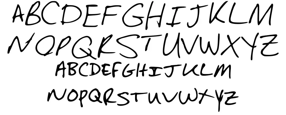 Sara Dunn Handfont specimens