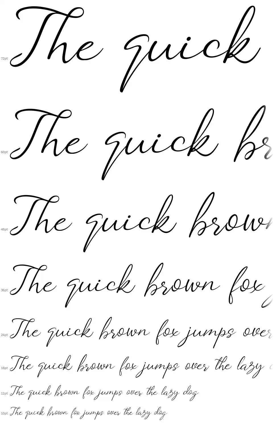 Saturdate Scriptfont waterfall