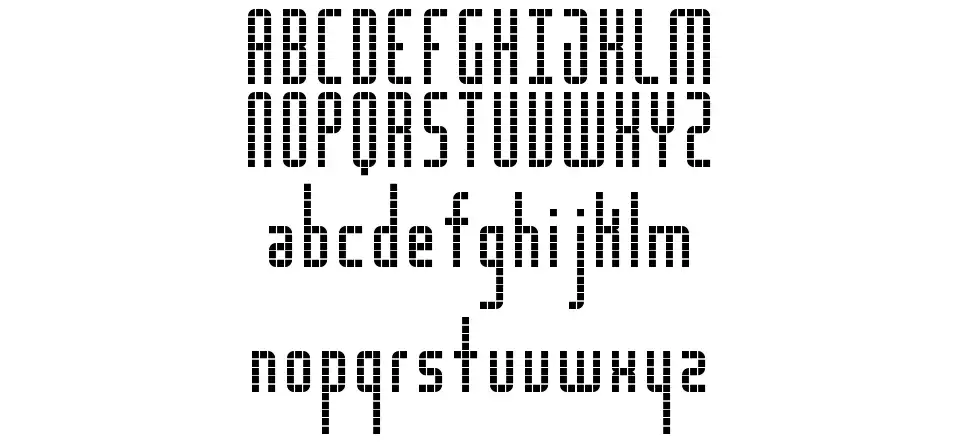 Scoreboard LEDfont specimens
