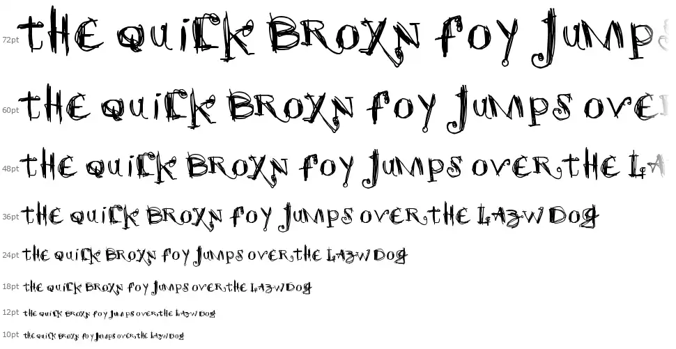Scretchfont waterfall