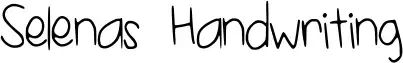 Selenas Handwriting
