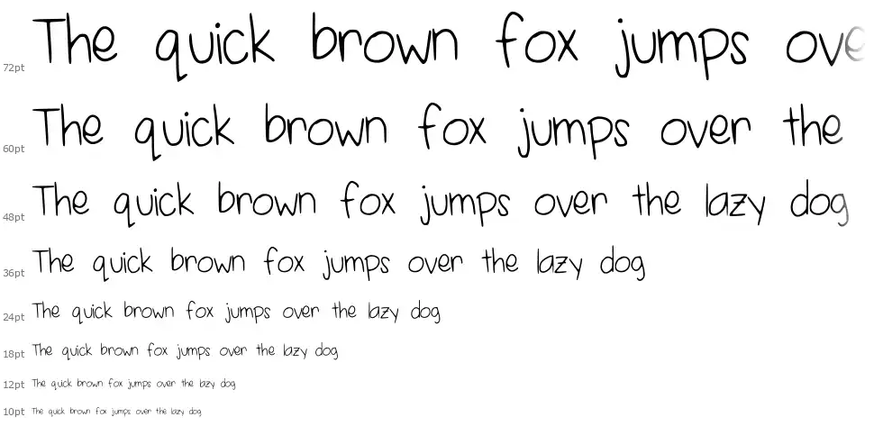 Selenas Handwritingfont waterfall