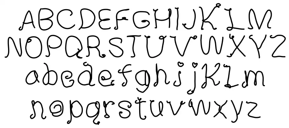 Shine Star Curls MSfont specimens