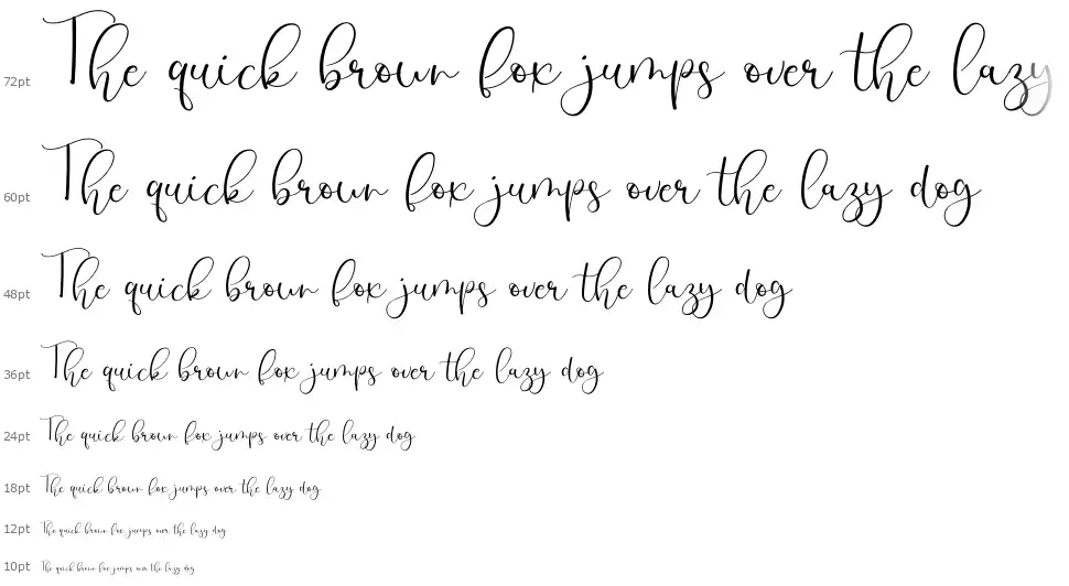 Simple Minimalistfont waterfall