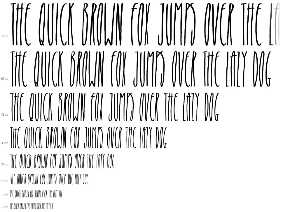 Skinny Alienfont waterfall