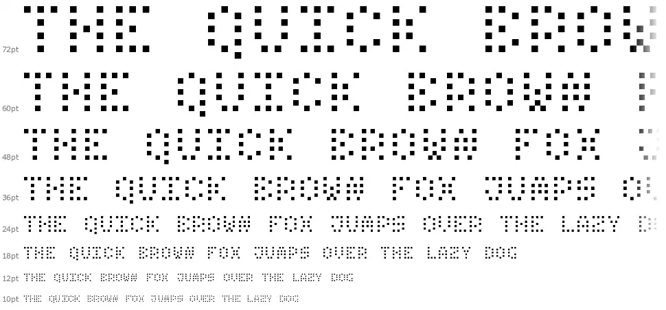 Small Dot Digital-7font waterfall