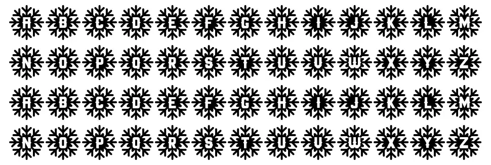 Snow Star Typefont specimens