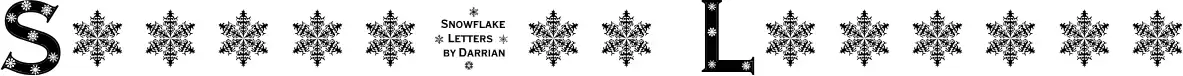 Snowflake Letters