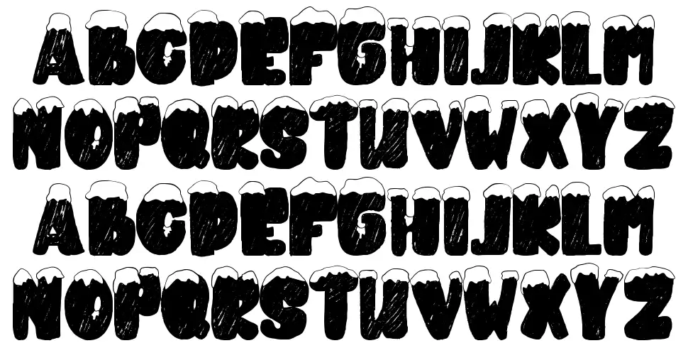 Snowky Brushfont specimens