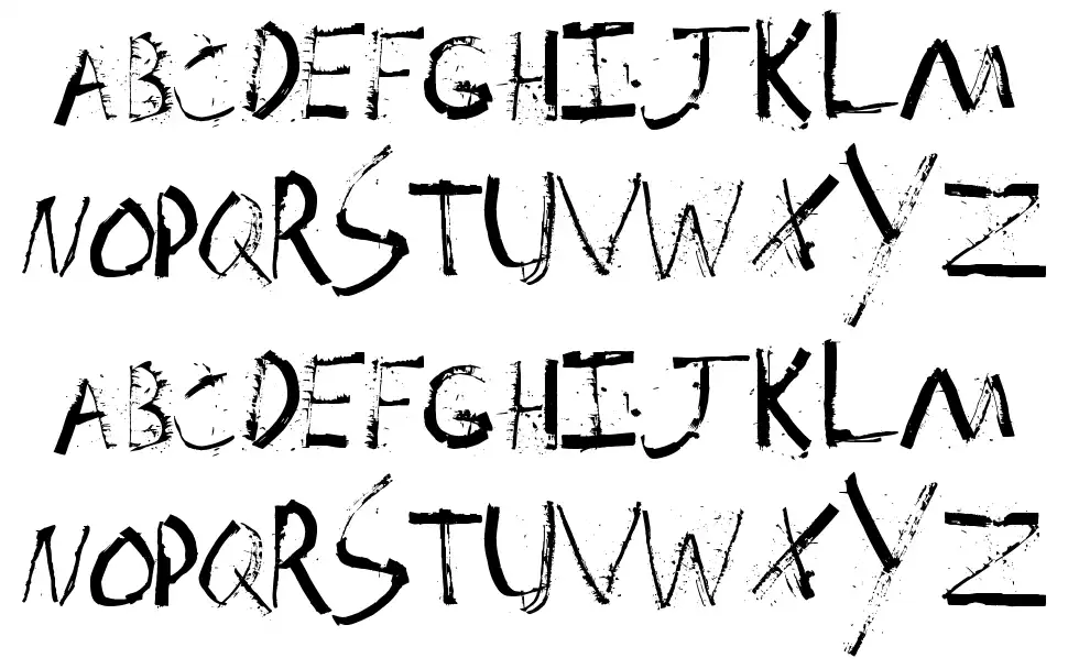 Spacklerfont specimens
