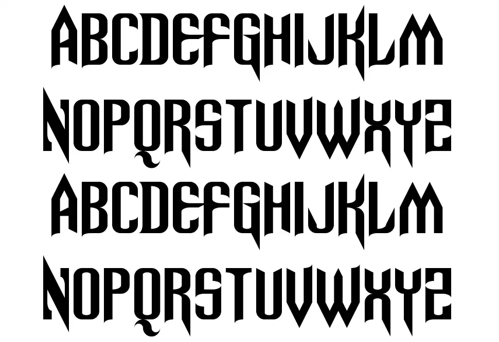 Spinebitingfont specimens