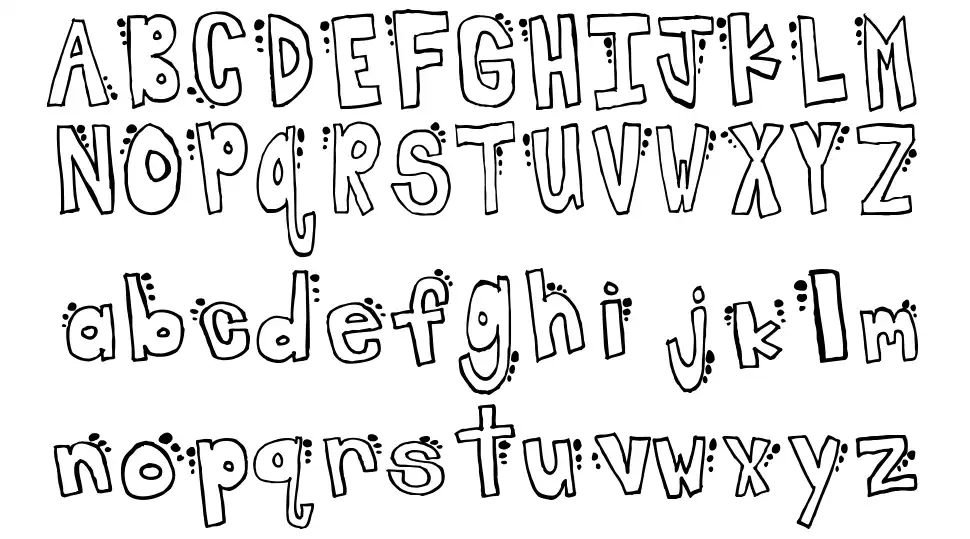 Spotted Dotfont specimens