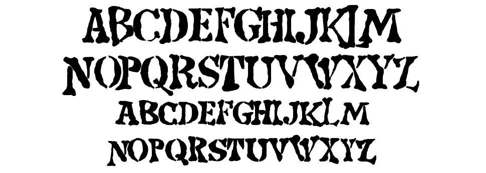 Strange Worldfont specimens