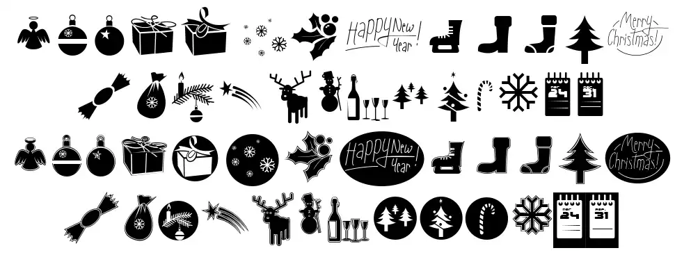 Sunny Merry Christmasfont specimens