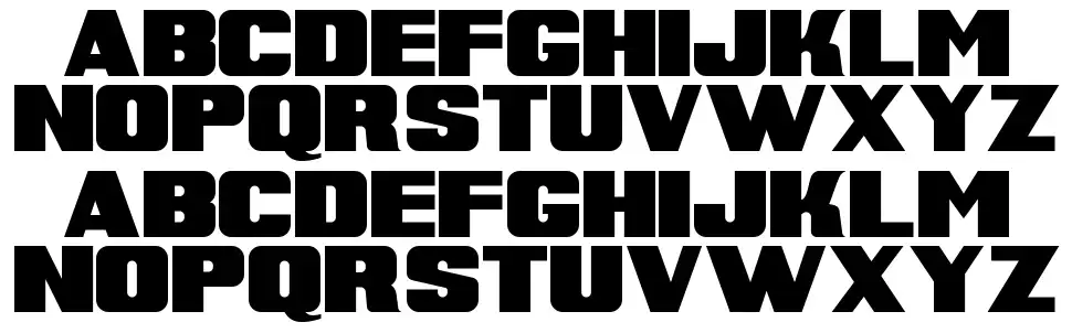 Super Retro M54font specimens