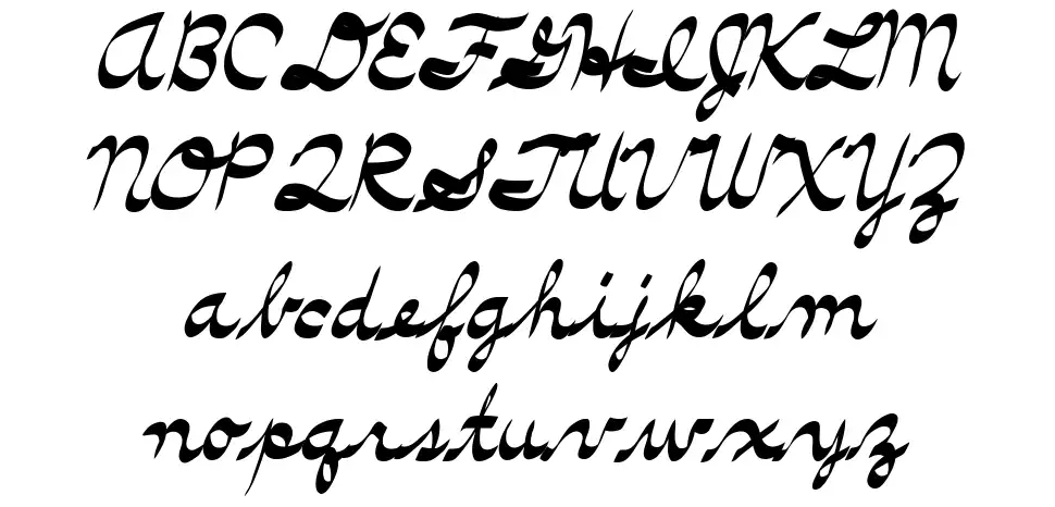 Terrible Cursivefont specimens