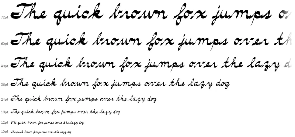 Terrible Cursivefont waterfall