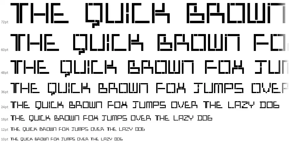 Tetris Mania Typefont waterfall