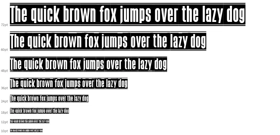 The Black Boxfont waterfall