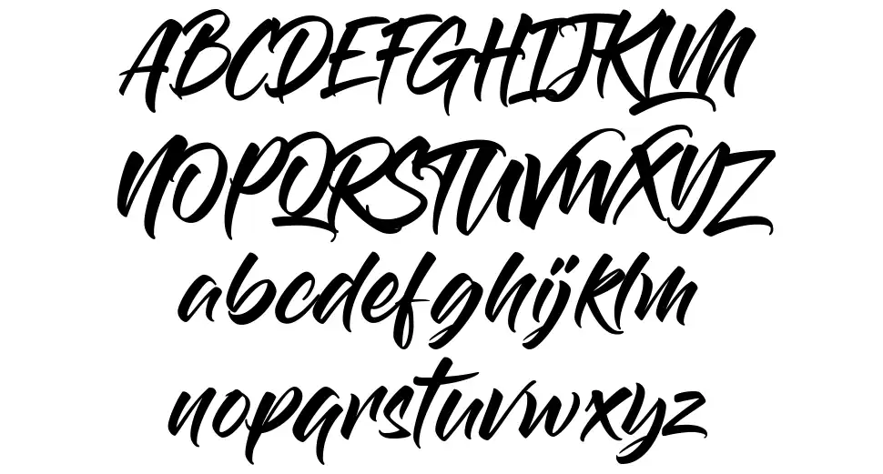 The Breakdownfont specimens