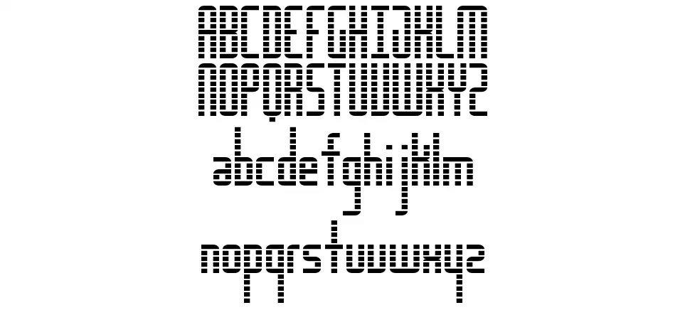 The Distance LCDfont specimens