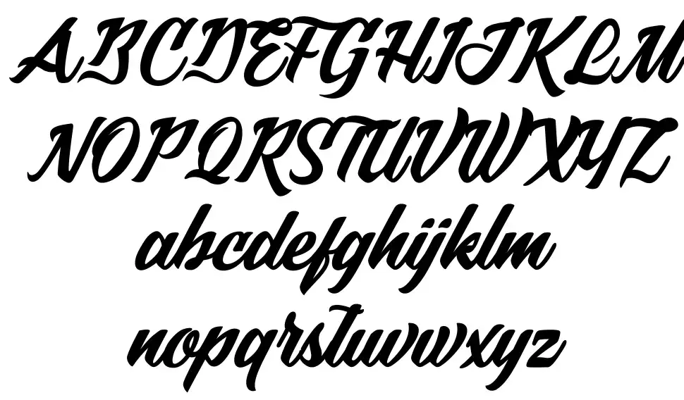 The Talkshowfont specimens