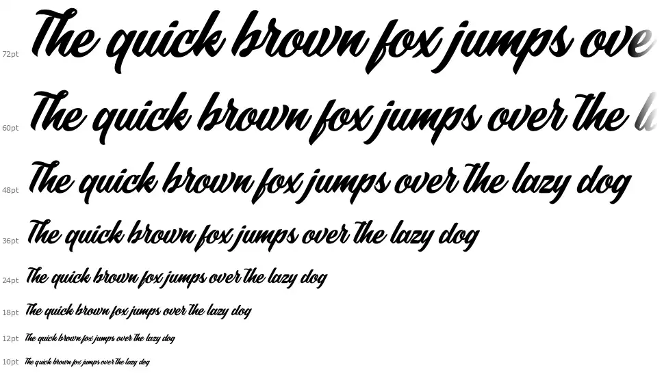 The Talkshowfont waterfall