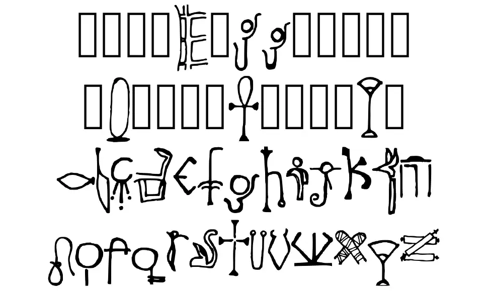 Throne Of Egyptfont specimens