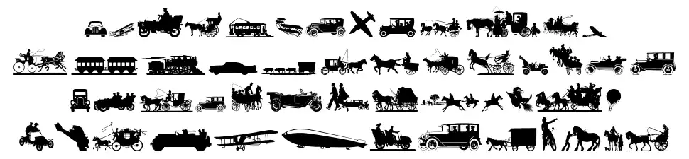 Transportation Dingsfont specimens